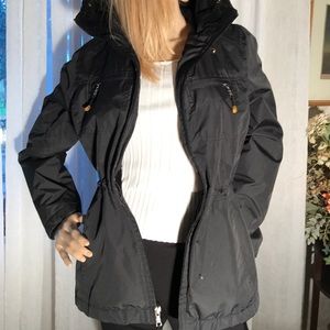 London Fog black rain jacket